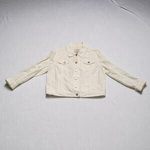 LOFT White Linen Jacket - Women's Large - NWOT - Classic